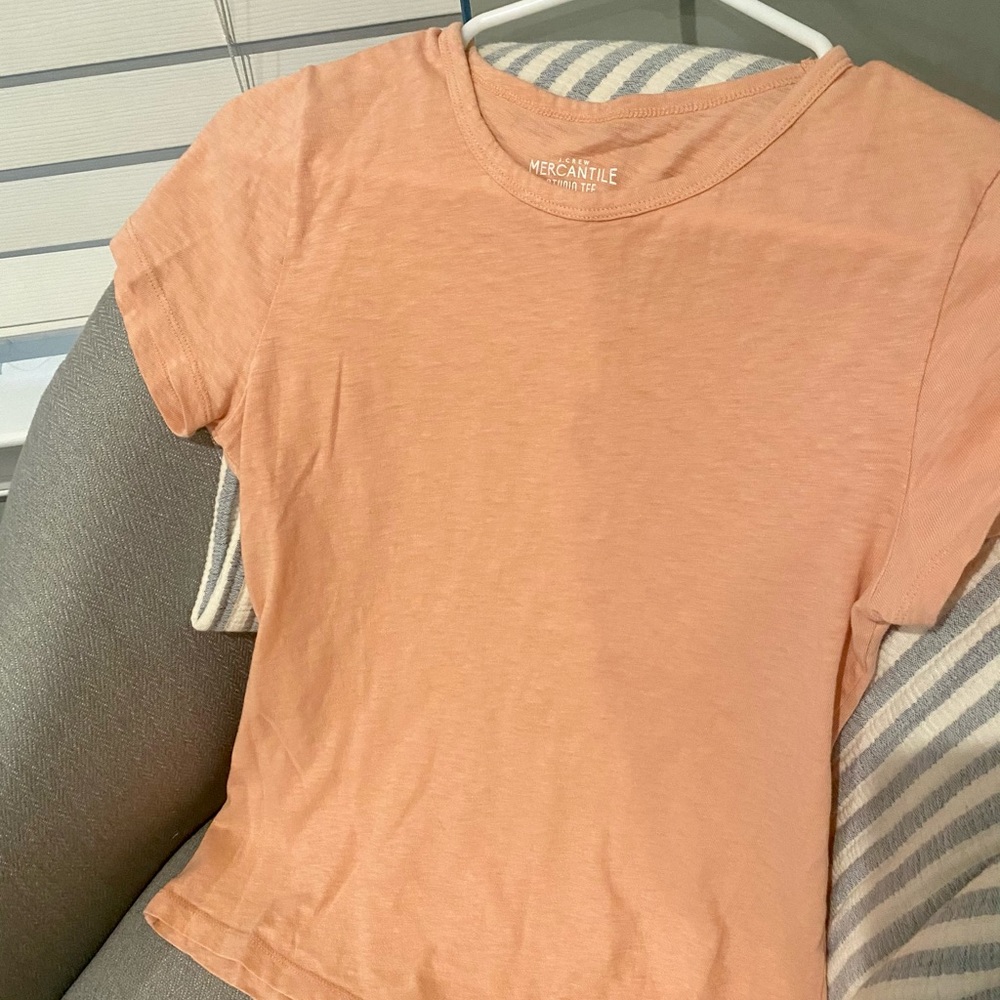 Jcrew, peach studio tee, small